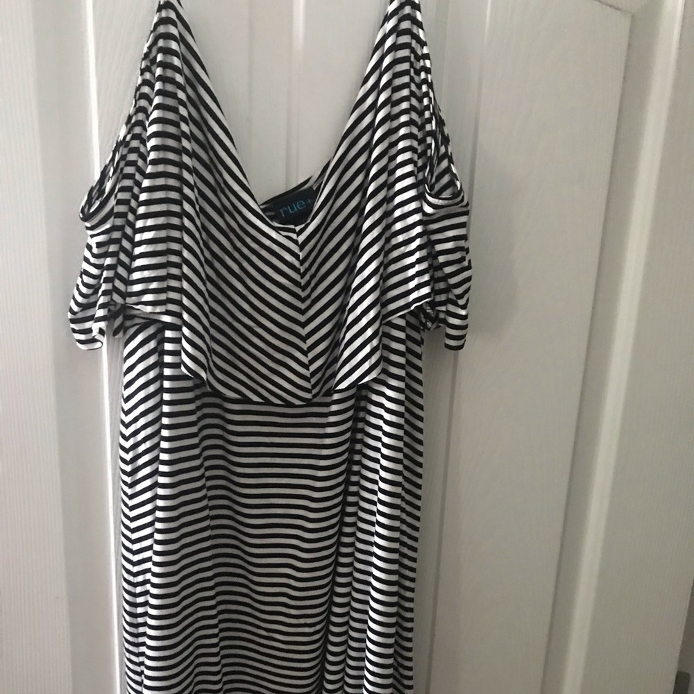 Black and white stripe dress